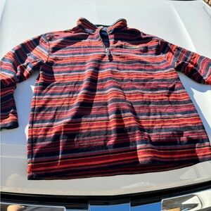 Vintage Gap multicolor stripe fleece pullover streetwear quarter zipper. Size L